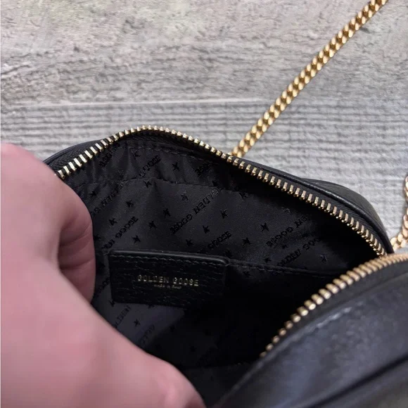 Golden Goose Black Mini Star Bag with Gold Chain - Picture 10 of 11